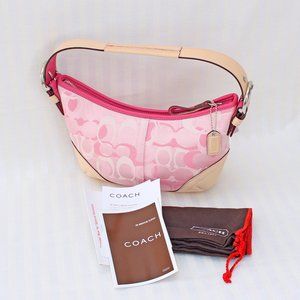 NWT Coach Soho Optic Sig Small Hobo #1850 SV/PK